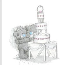 Схема вышивки «Мишки на годовщину»