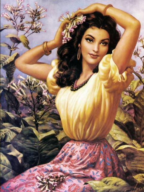 Дева - красота, девушка, цветы - оригинал