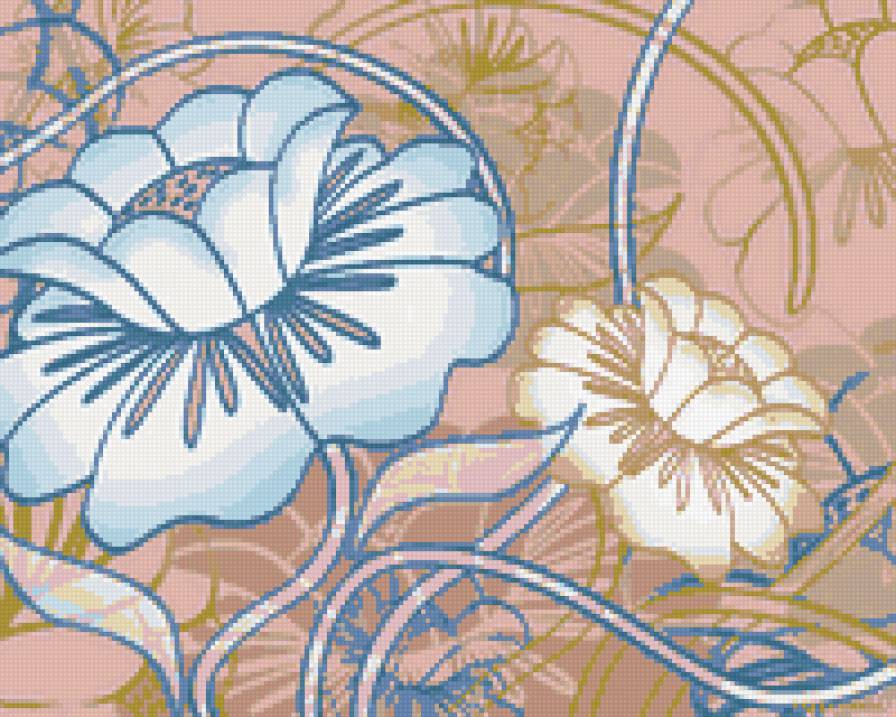 подушка - цветы - предпросмотр