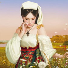 Схема вышивки «Женщины мира - Прибалтика»