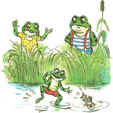 Схема вышивки «лягушата»