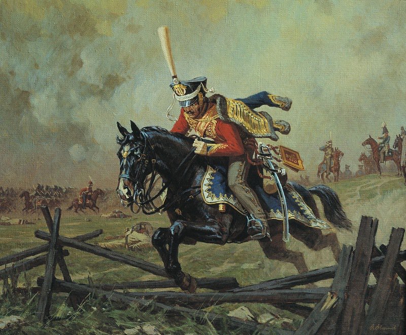 Гуссар - сражение, война, картина, люди, гуссар, конь - оригинал