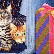 Схема вышивки «котята»