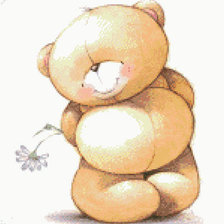 Схема вышивки «Детские картинки "Миша и цветок"»