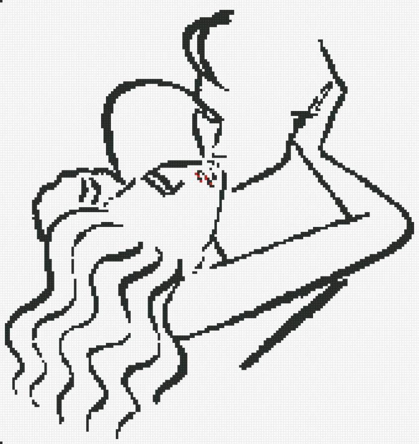 страстный поцелуй - страсть. черно белый - предпросмотр