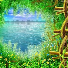 Схема вышивки «вода»