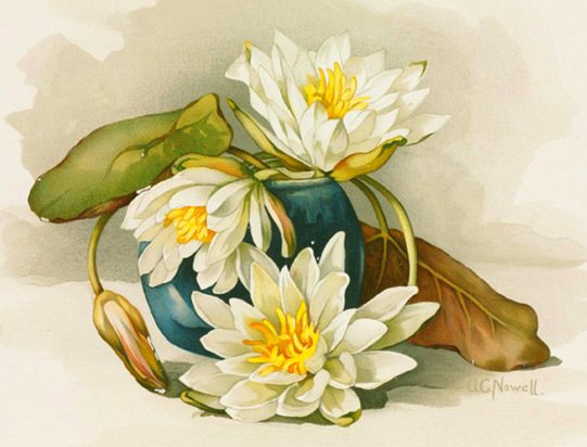 цветы - ваза, картина, цветок, натюрморт - оригинал