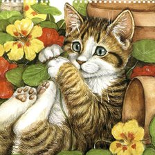 Схема вышивки «котенок»