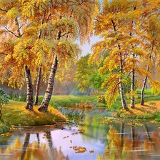 Схема вышивки «Осень золотая»