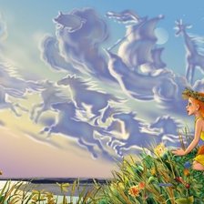 Схема вышивки «Облака»