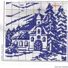 Схема вышивки «В синих тонах»