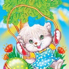 Схема вышивки «Кошечка»