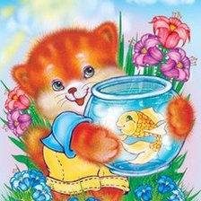 Схема вышивки «Котик»