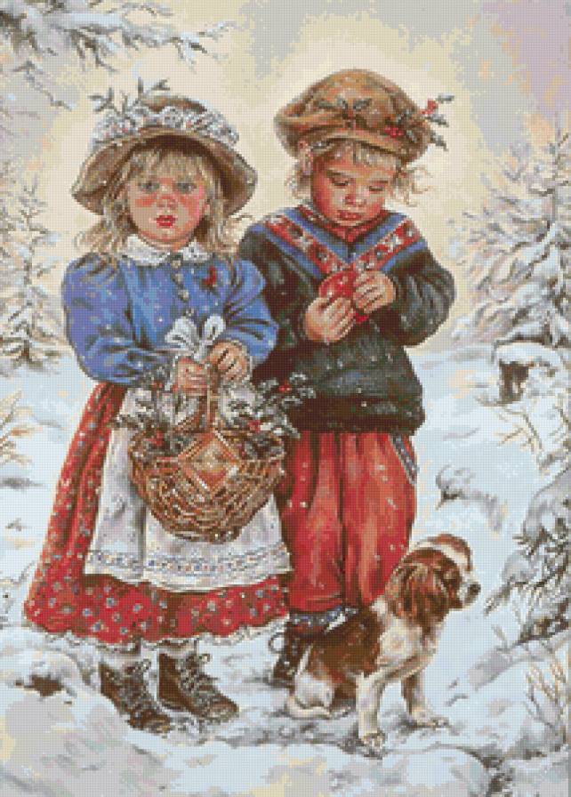 №134917 - дети, зима, рождество - предпросмотр