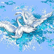 Схема вышивки «Лебеди»