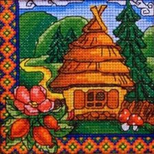 Схема вышивки «Хатка»