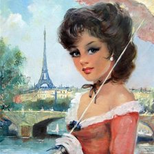 Схема вышивки «Парижанка»