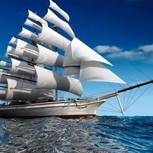 Схема вышивки «парусник»