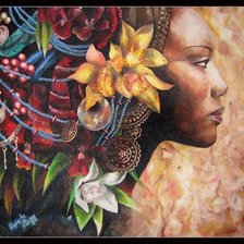Схема вышивки «африканская девушка»