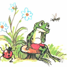 Схема вышивки «лягушонок»