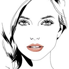 Схема вышивки «Девушка»