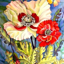 Схема вышивки «маки»