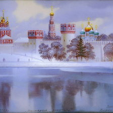 Схема вышивки «Новодевичей монастырь»