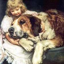 Схема вышивки «Дети и животные»