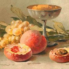 Схема вышивки «натюрморт с персиками»