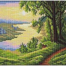 Схема вышивки «восход»