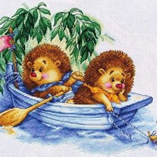 Схема вышивки «Ёжики»