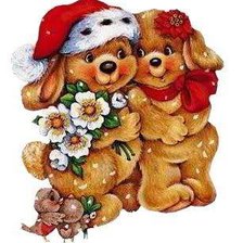 Схема вышивки «Новогодние зверушки»