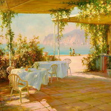 Схема вышивки «вид на море»