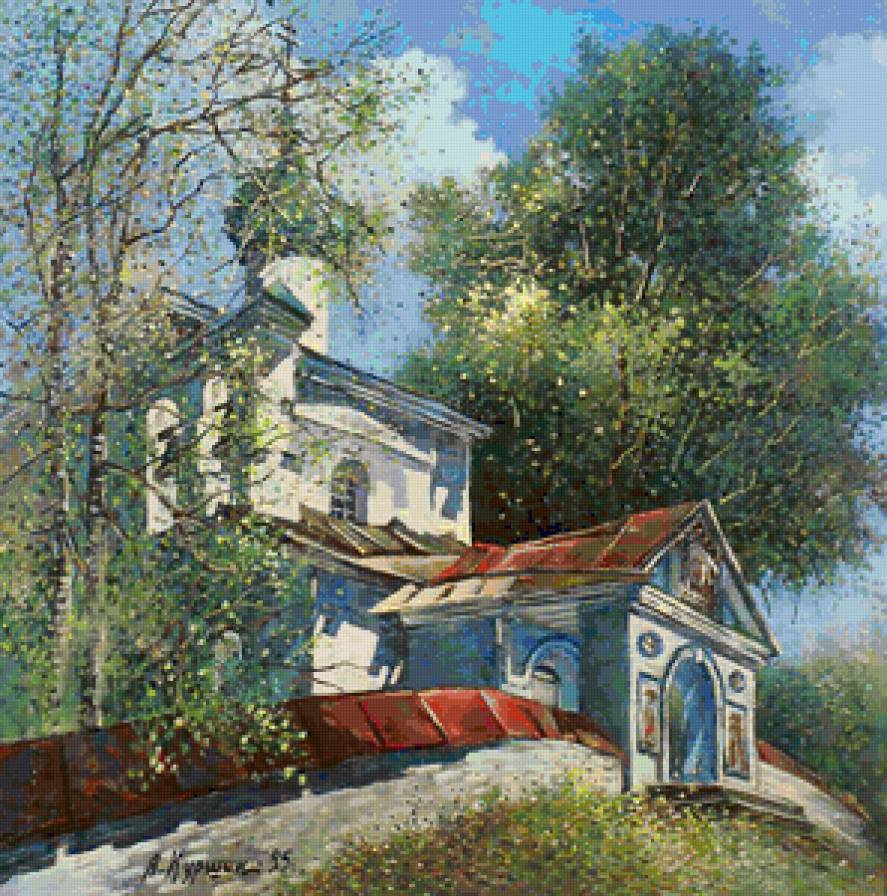 Старинная церковь - природа, храмы, церковь, пейзаж - предпросмотр