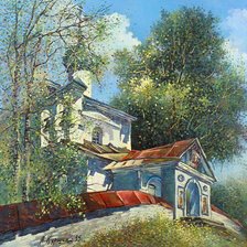 Схема вышивки «Старинная церковь»