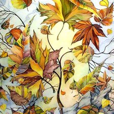 Схема вышивки «листопад»