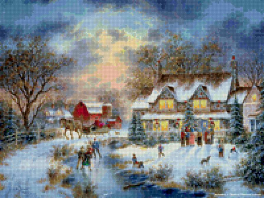 Новый Год - зима, пейзаж, новый год - предпросмотр