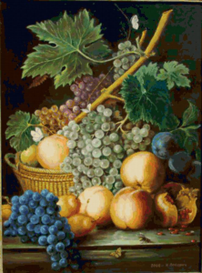 Для кухни - натюрморт с фруктами - предпросмотр