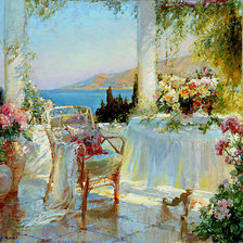 Схема вышивки «летний сад»