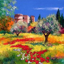 Схема вышивки «летний сад»