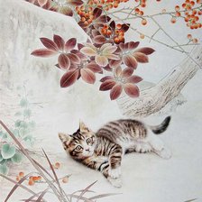 Схема вышивки «кошки»