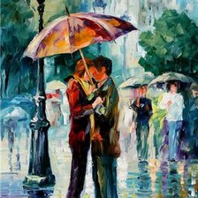 Схема вышивки «двое под дождем2»