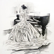 Схема вышивки «девушка»