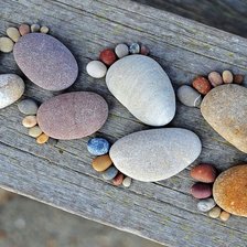 Схема вышивки «Следы из камушек»