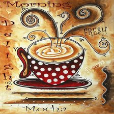 Схема вышивки «кофе»