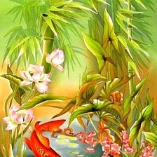 Схема вышивки «золотые рыбки»