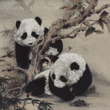 Схема вышивки «панда»