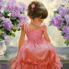 Схема вышивки «Девочка. Волегов.»