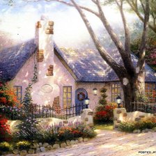 Схема вышивки «Дом»