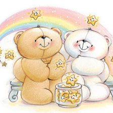 Схема вышивки «Детские картинки Звёздные Мишки "»